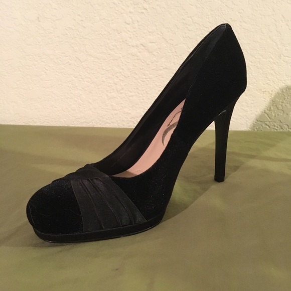 Nina Shoes - Nina Black Suede High Heel Pump, Size 7.5M
